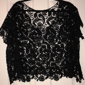 Black lace top